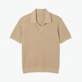 Baumwoll-Mix Pullover Mit Offenem Polokragen Vandhlr Beige S 