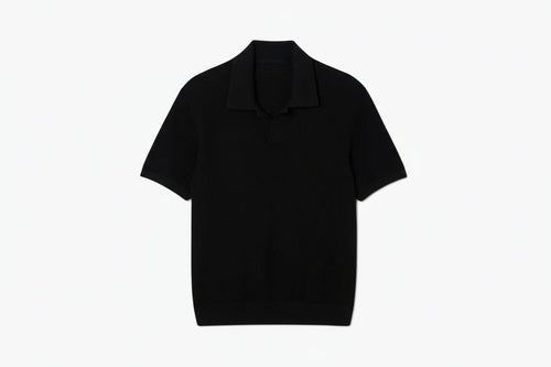 Baumwoll-Mix Pullover Mit Offenem Polokragen Vandhlr Schwarz S 