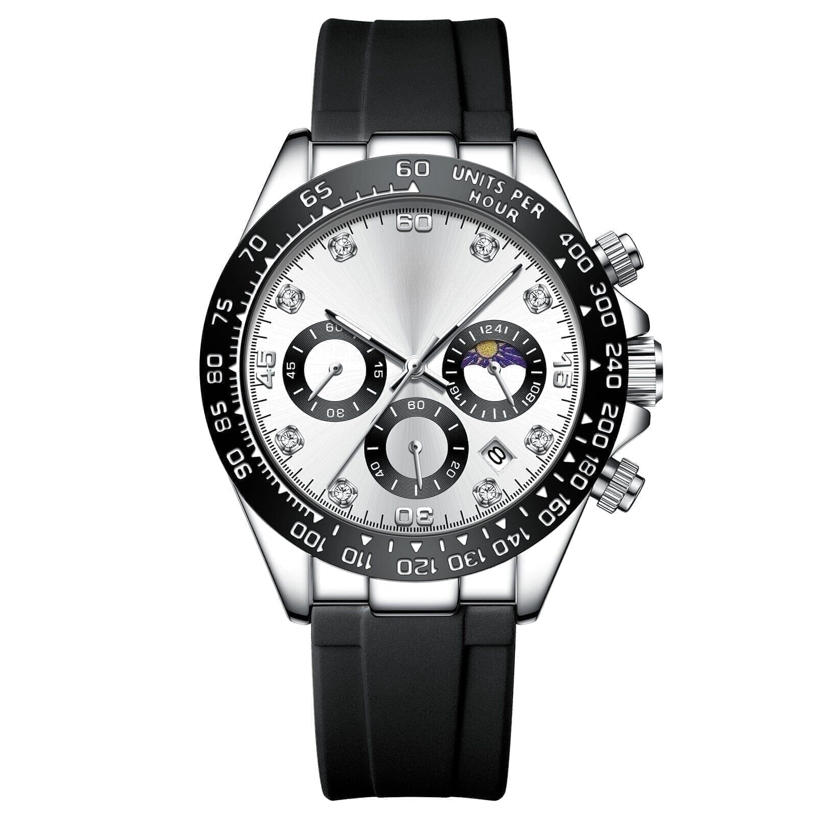 Chronograph Mit Datumsanzeige Vandhlr Silber Weiß 