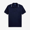 Classic Fit Stretch Mesh Poloshirt Vandhlr Elegantes Marineblau S 