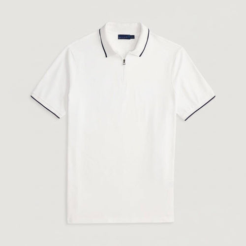 Classic Fit Stretch Mesh Poloshirt Vandhlr Weiß S 