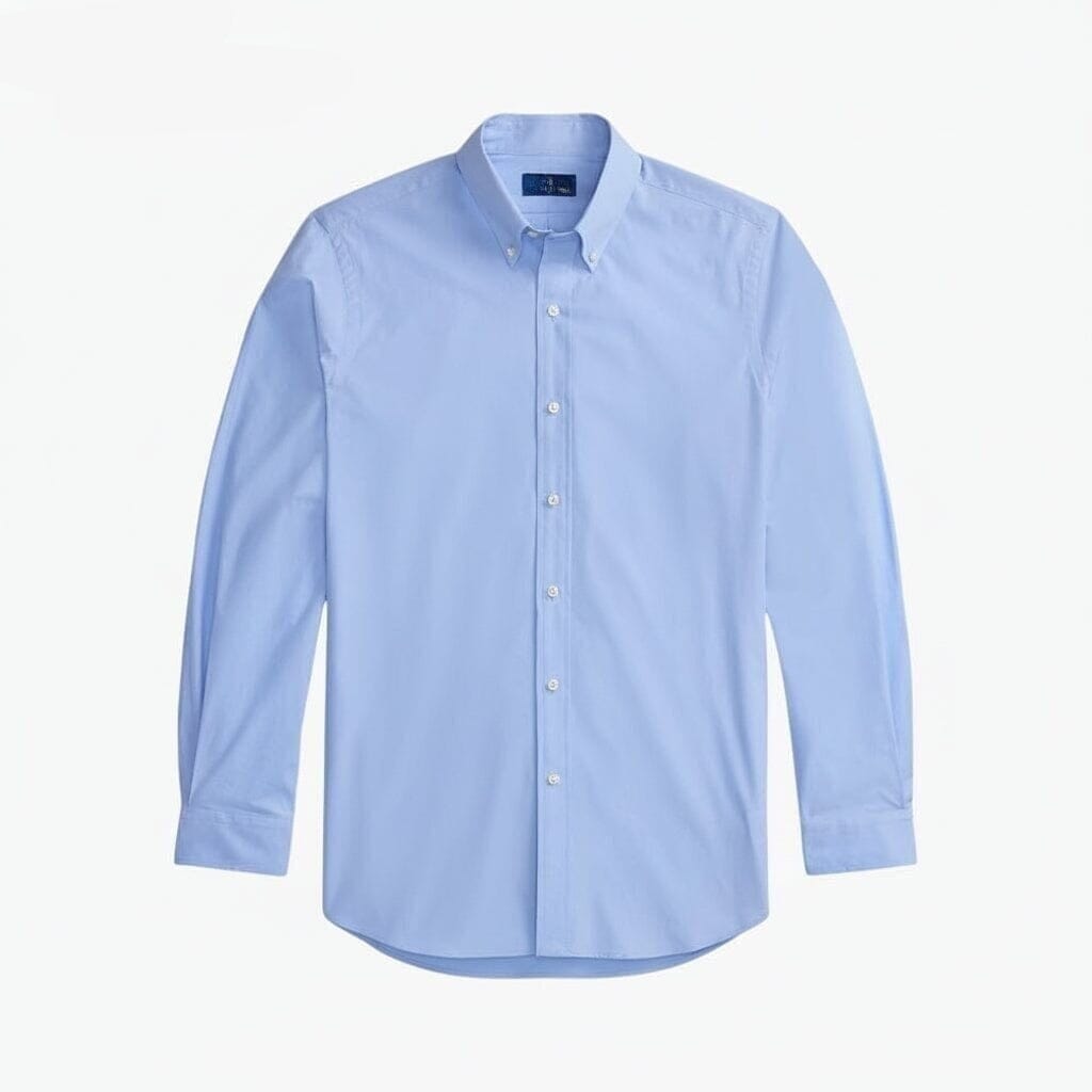 Classic Fit Stretch Poplin Hemd Vandhlr Blau S 