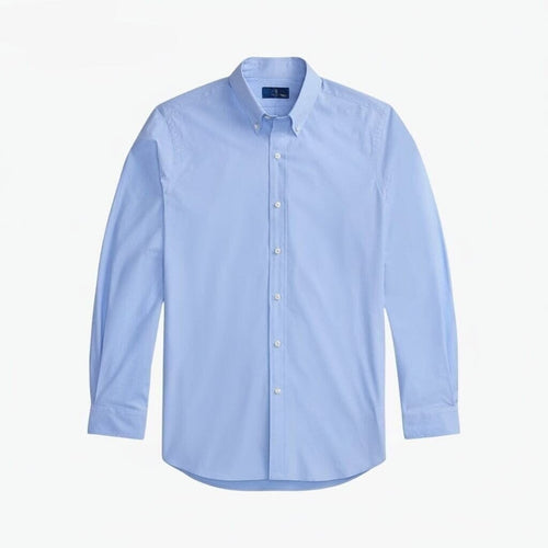 Classic Fit Stretch Poplin Hemd Vandhlr Blau S 