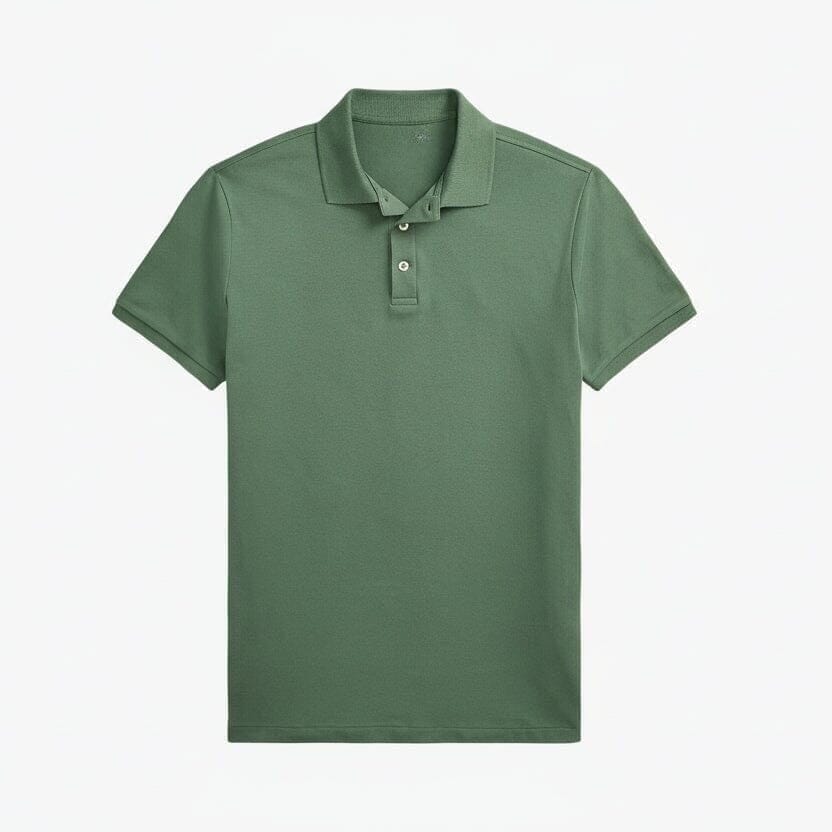 Custom Slim Fit Stretch Mesh Polo-Shirt Vandhlr Grün S 