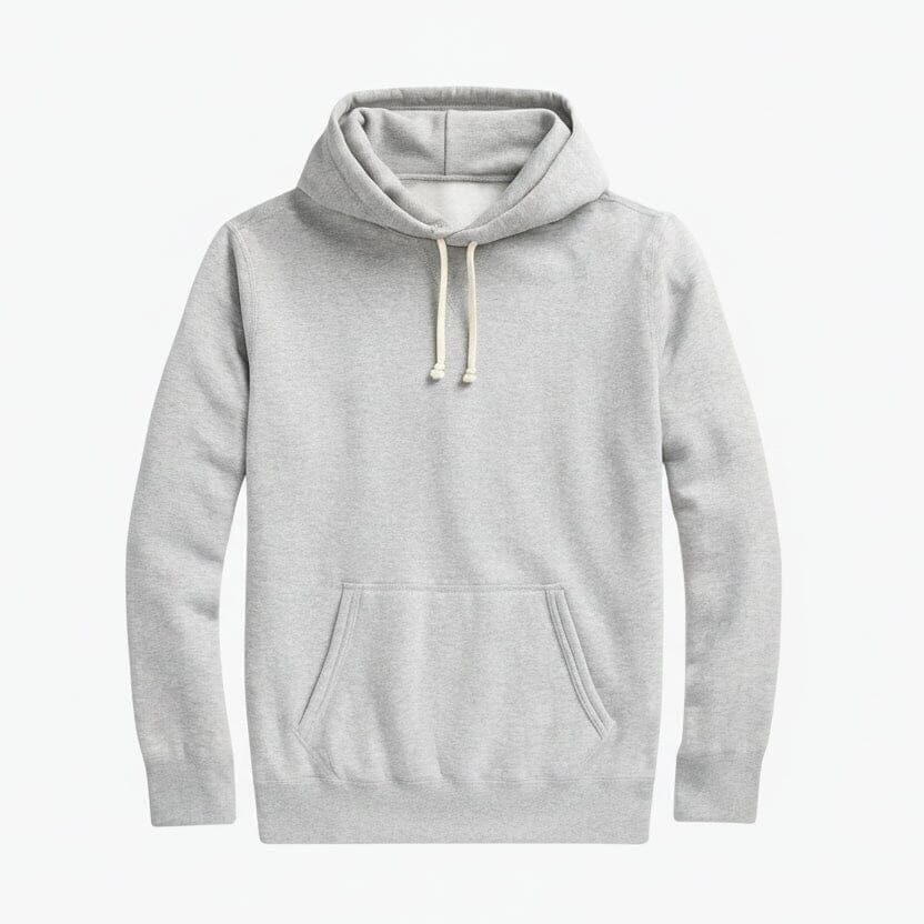 Fleece Kapuzenpullover Mit Reißverschluss Vandhlr Grau meliert S 