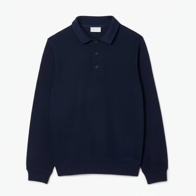 Geripptes Baumwoll-Sweatshirt Mit Polo-Kragen Vandhlr Blau S 