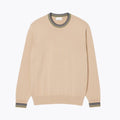 Gestreifter Baumwoll-Jersey Pullover Vandhlr Beige / Blau S 