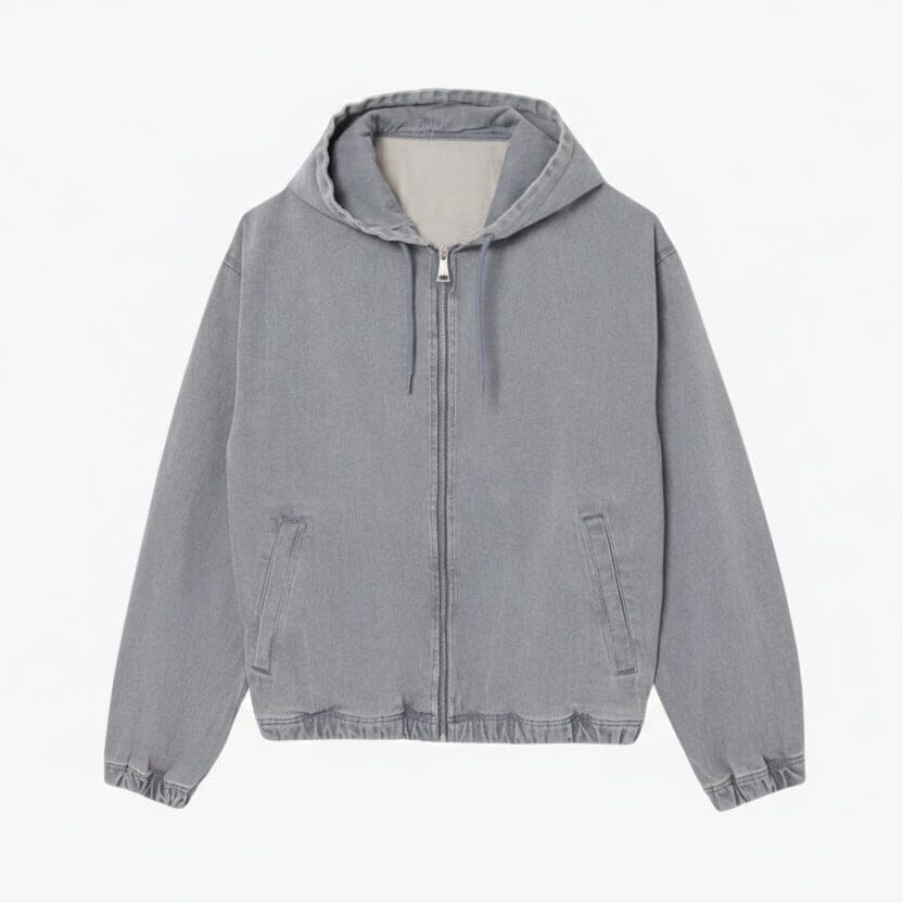Jeansjacke Mit Kapuze Und Wascheffekt Vandhlr Blau S 