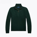 Kaschmir-Pullover Mit Zopfmuster Und Reißverschluss Vandhlr Grün S 