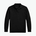 Langarm-Poloshirt Aus Mesh-Baumwolle Vandhlr Polo Schwarz S 