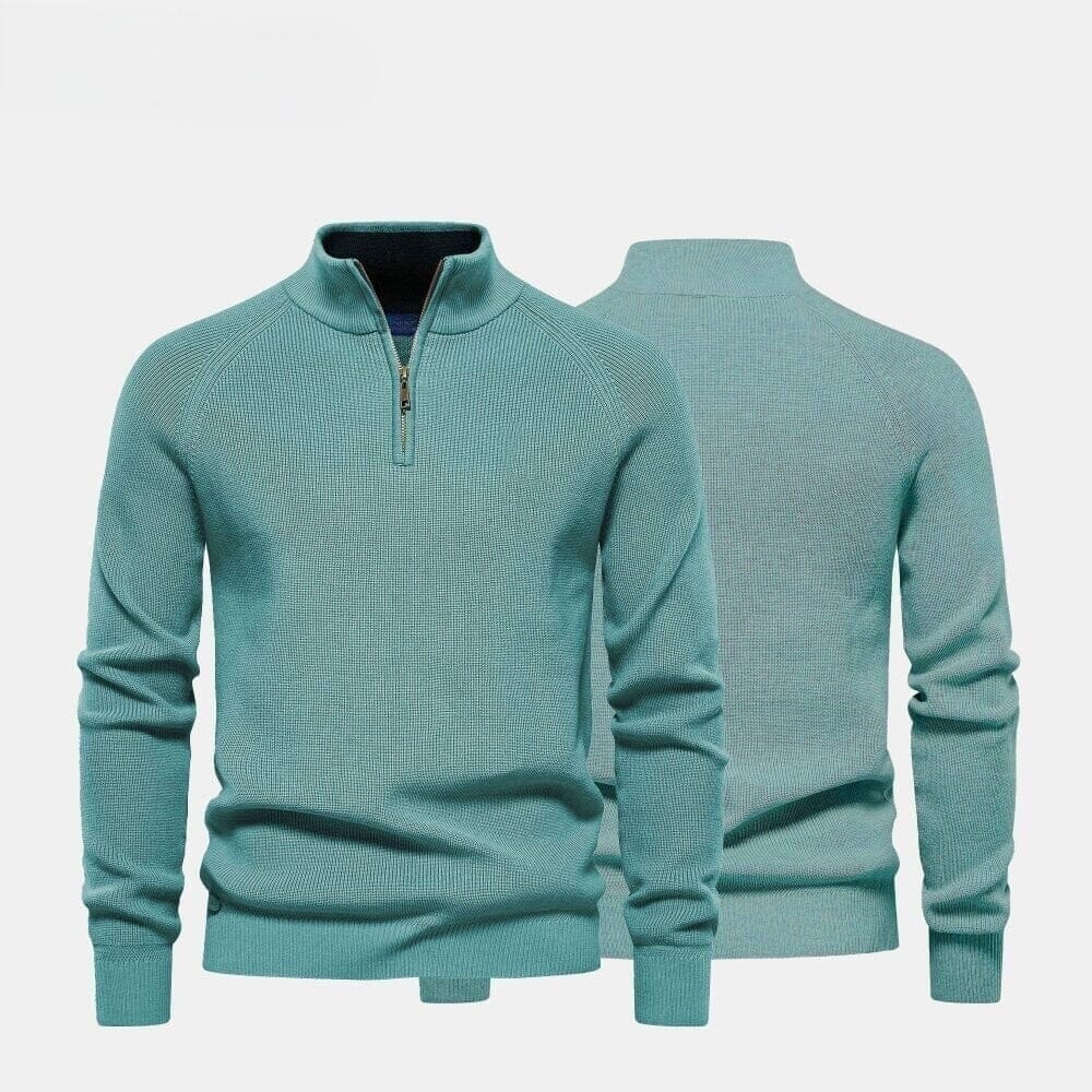 Modern Rundhals-Strickpullover Vandhlr Grün S 