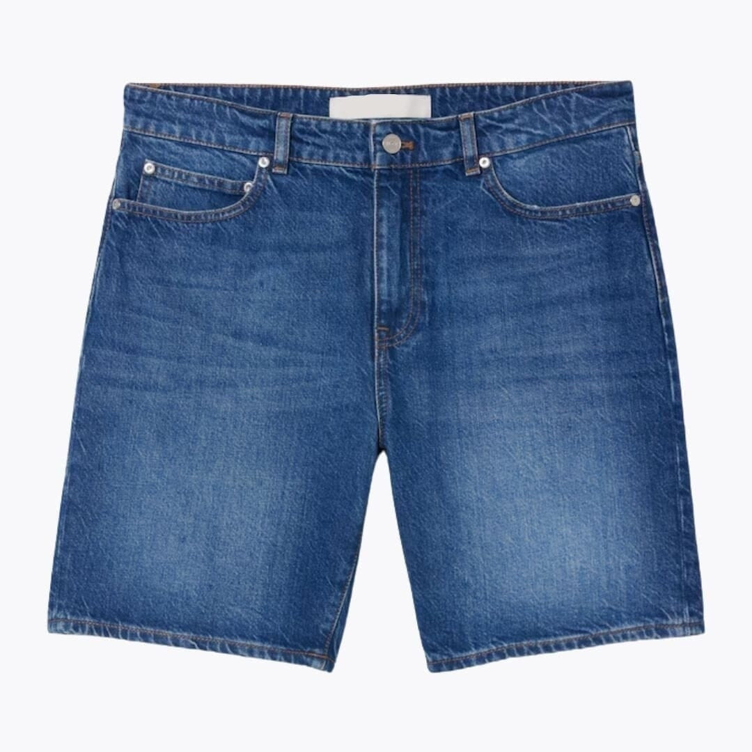 Straight Fit Denim Bermuda Shorts Für Herren