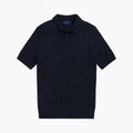 Polo-Pullover Aus Baumwolle Mit Zopfmuster Vandhlr Marineblau S 