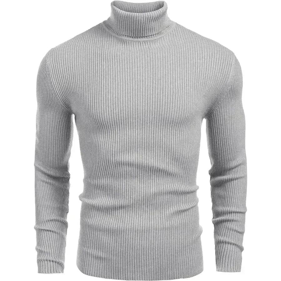 Rollkragen-Pullover Mit Zopfmuster Aus Wolle Vandhlr Grau S 