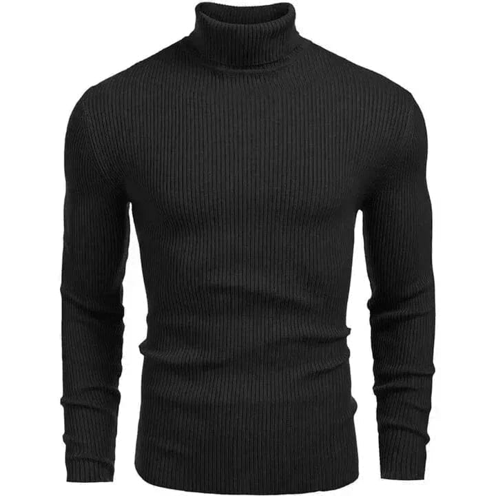 Rollkragen-Pullover Mit Zopfmuster Aus Wolle Vandhlr Schwarz S 