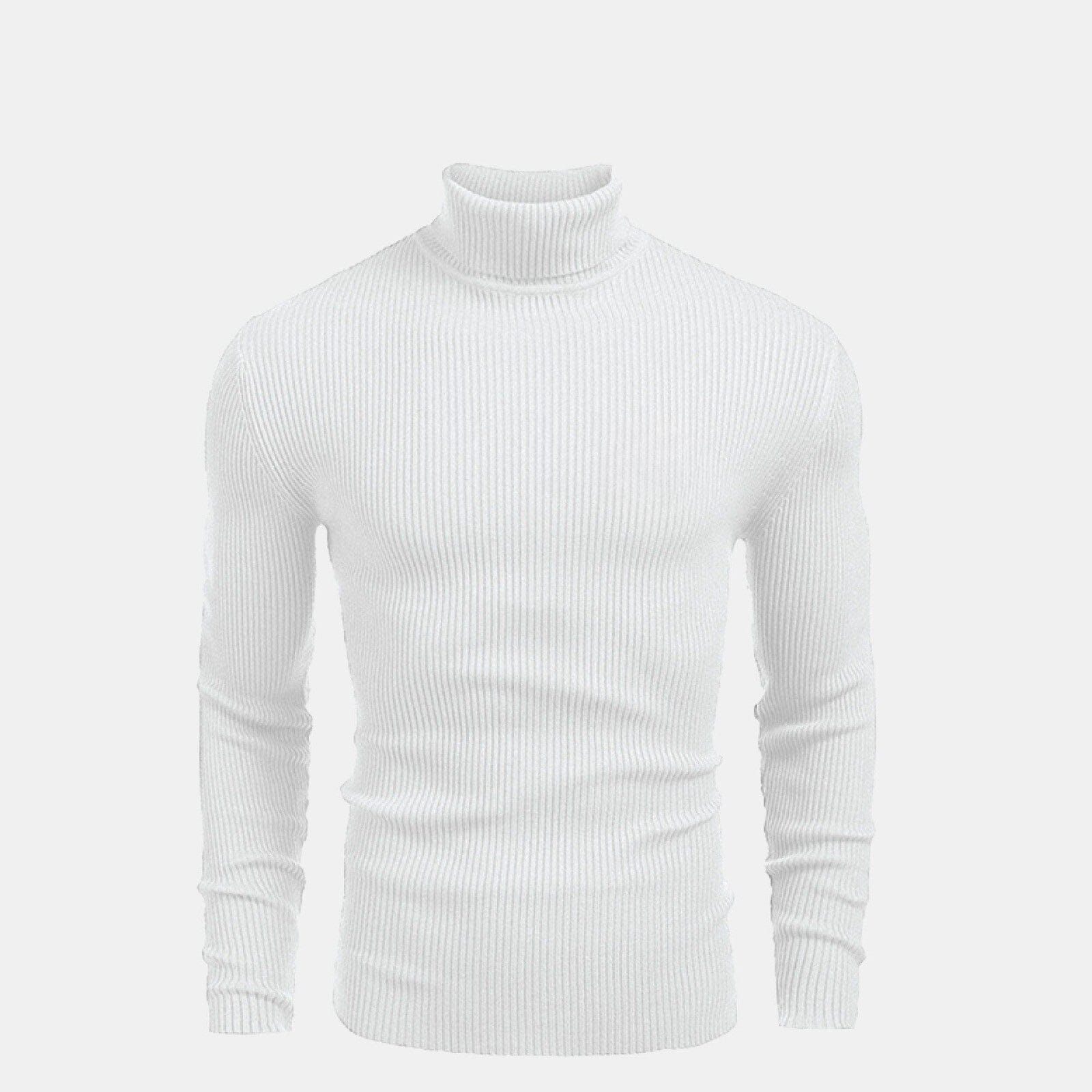 Rollkragen-Pullover Mit Zopfmuster Aus Wolle Vandhlr Weiß S 