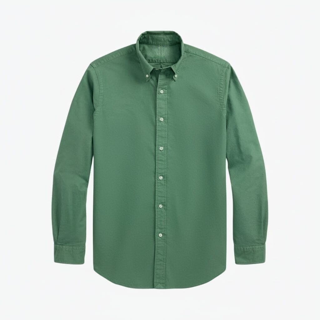 Slim Fit Oxford Hemd - Garment-Dyed Vandhlr Grün S 