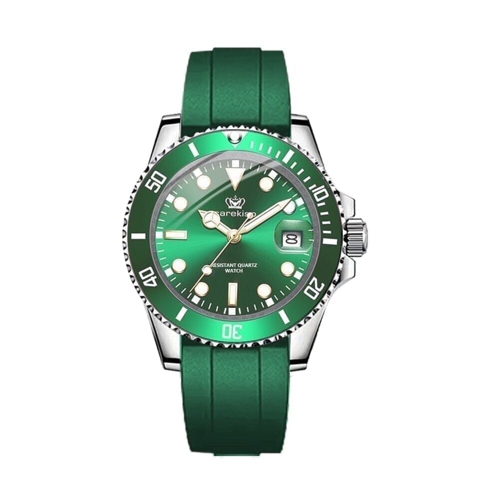 Subdate Sport Herrenarmbanduhr - Quarz Luxusuhr Mit Datumsanzeige Vandhlr Grün 
