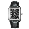 Vintage Leder Armbanduhr Vandhlr Schwarz Silber 