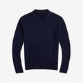 Woll-Pullover Mit Johnny-Kragen Vandhlr Marineblau S 