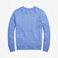 Zopfstrick-Pullover Aus Wolle-Kaschmir Vandhlr Blau S 